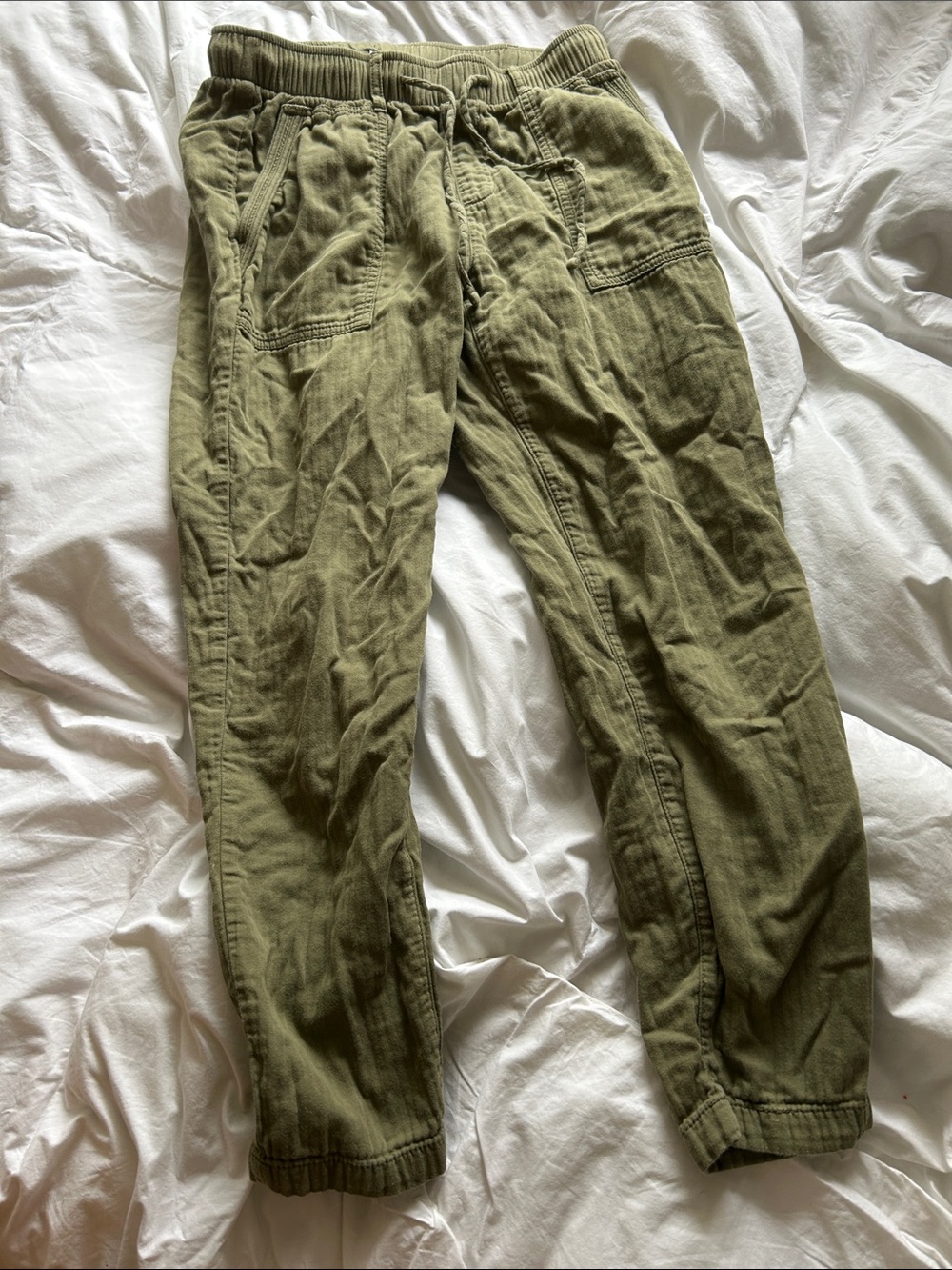Old Navy Olive Cargo Jogger Pants with Patch Pockets
